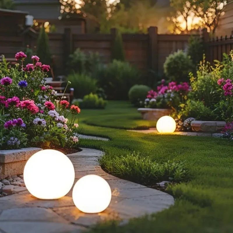 Outdoor Globe Lights with Cordless Frosted Design and Weather Resistant Portable Garden Lighting - Image 10