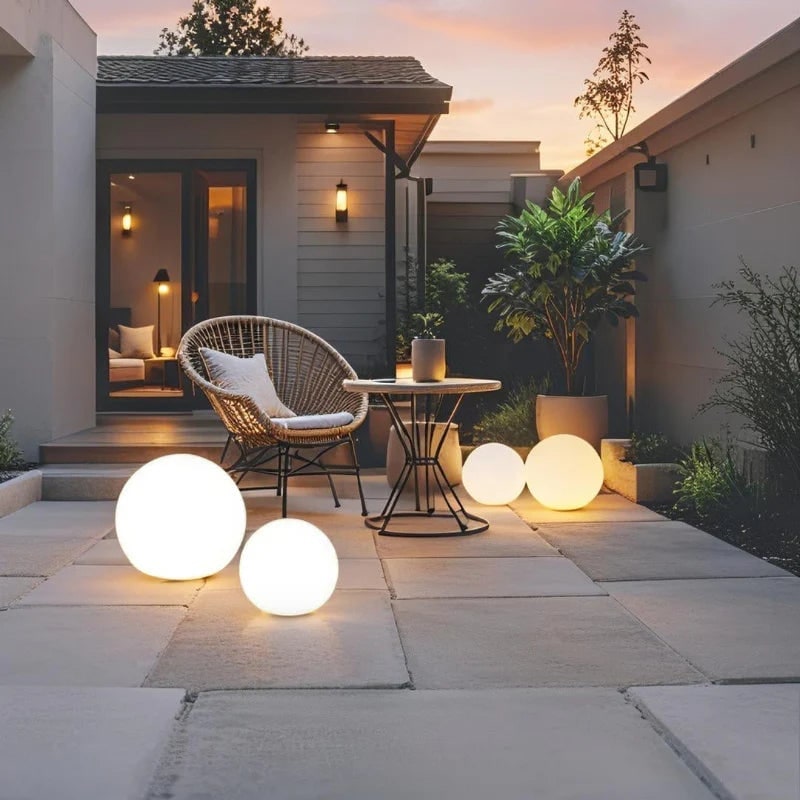Outdoor Globe Lights with Cordless Frosted Design and Weather Resistant Portable Garden Lighting - Image 13