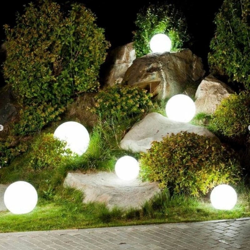 Outdoor Globe Lights with Cordless Frosted Design and Weather Resistant Portable Garden Lighting - Image 14