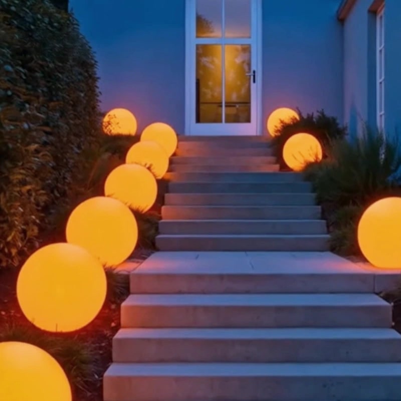 Outdoor Globe Lights with Cordless Frosted Design and Weather Resistant Portable Garden Lighting - Image 17