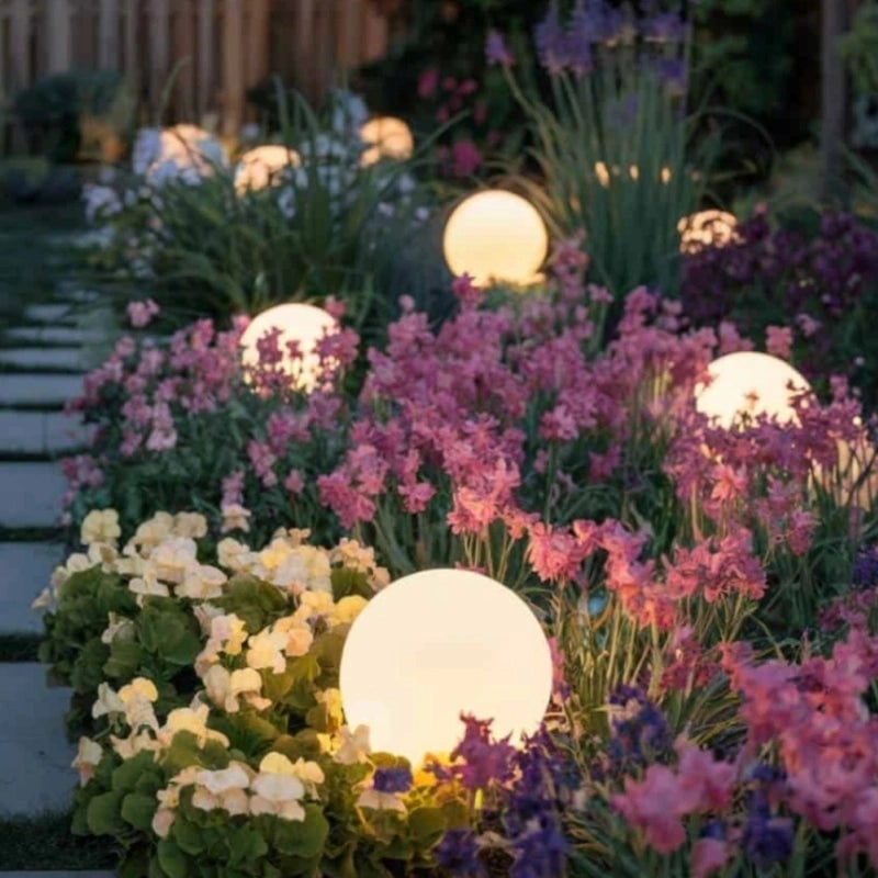 Outdoor Globe Lights with Cordless Frosted Design and Weather Resistant Portable Garden Lighting - Image 4