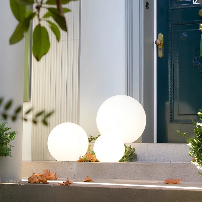 Outdoor Globe Lights with Cordless Frosted Design and Weather Resistant Portable Garden Lighting - Image 6