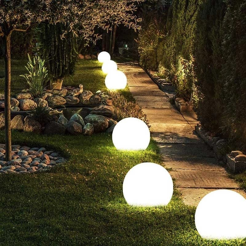 Outdoor Globe Lights with Cordless Frosted Design and Weather Resistant Portable Garden Lighting - Image 9