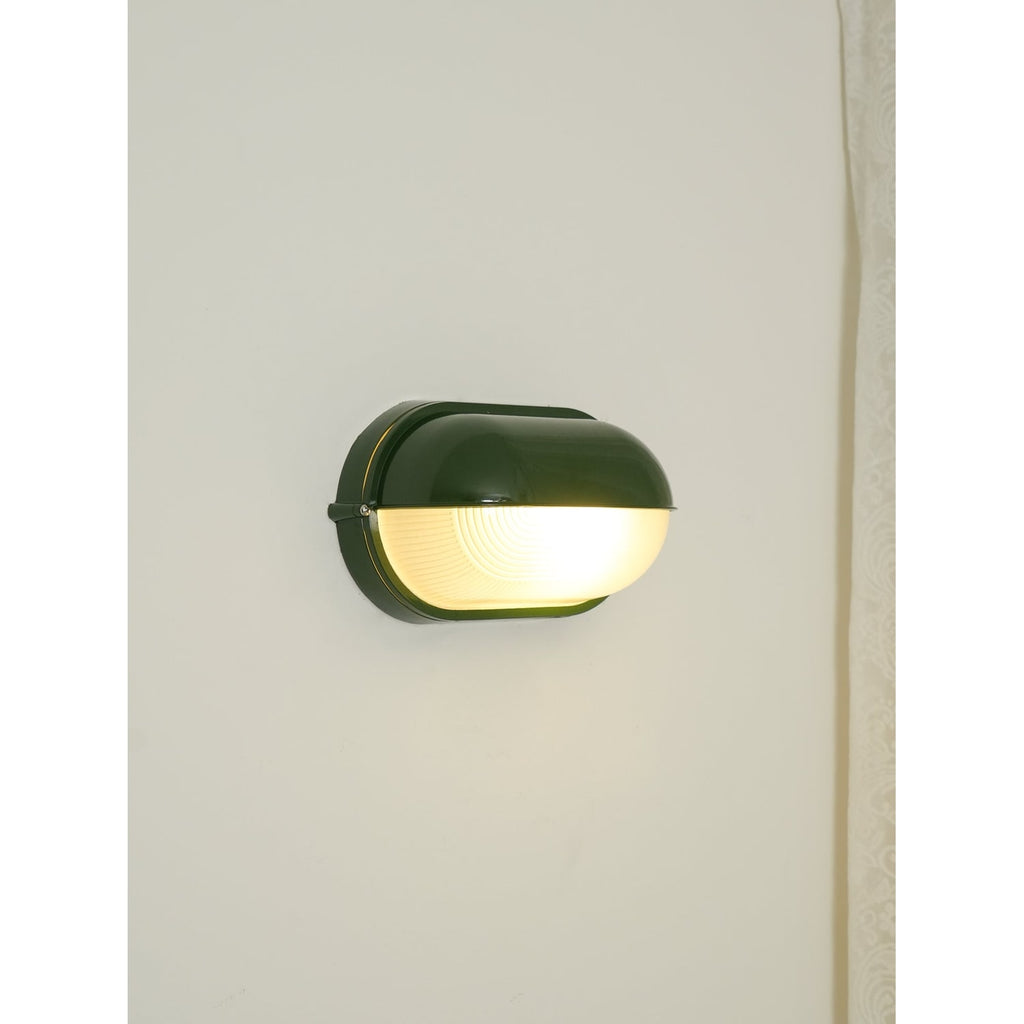 Outdoor Industrial Wall Light with Oval Bulkhead Design and Ribbed Glass Diffuser - Image 27