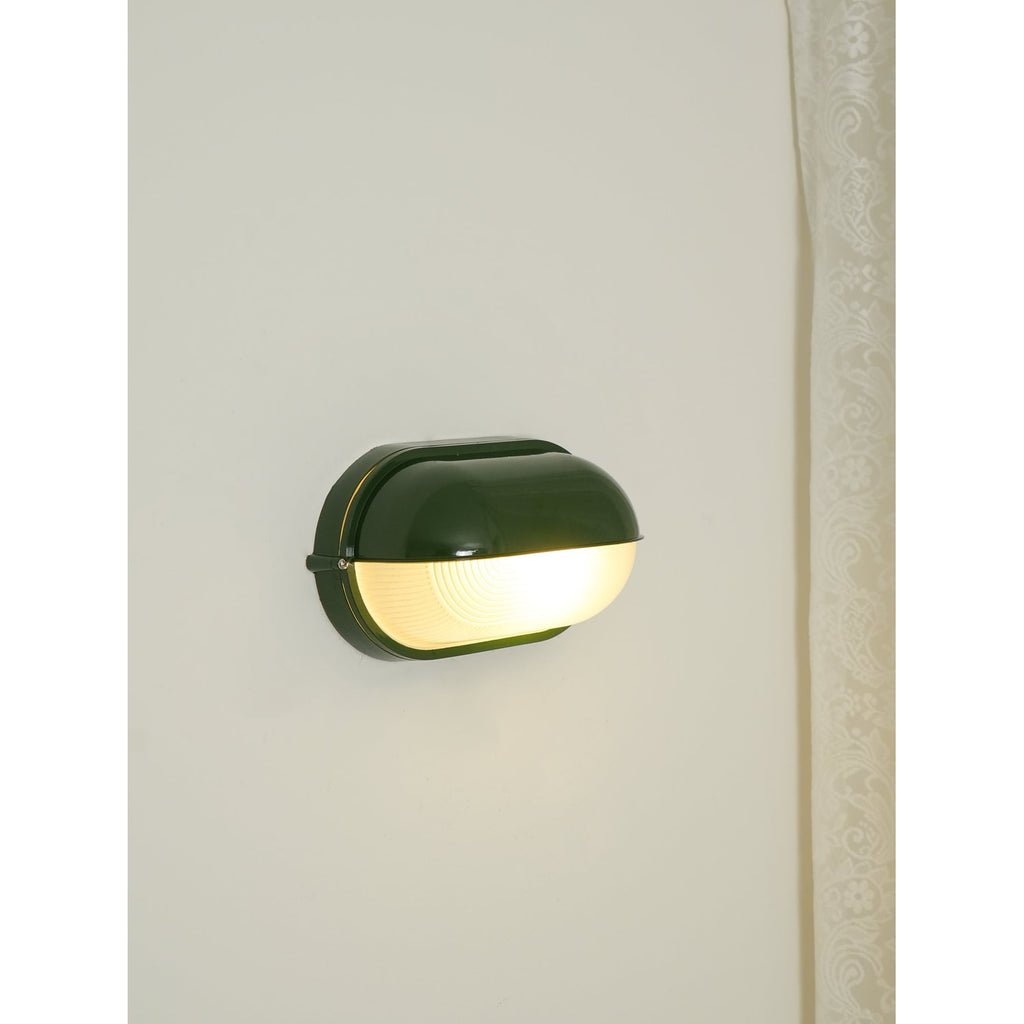 Outdoor Industrial Wall Light with Oval Bulkhead Design and Ribbed Glass Diffuser - Image 28