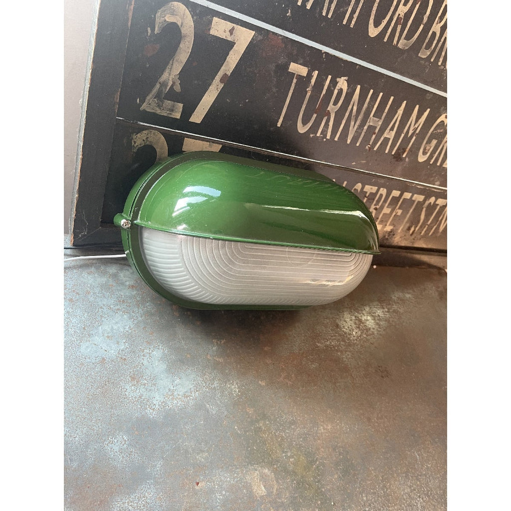 Outdoor Industrial Wall Light with Oval Bulkhead Design and Ribbed Glass Diffuser - Image 31