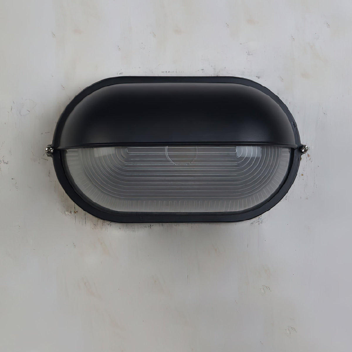 Outdoor Industrial Wall Light with Oval Bulkhead Design and Ribbed Glass Diffuser - Image 34