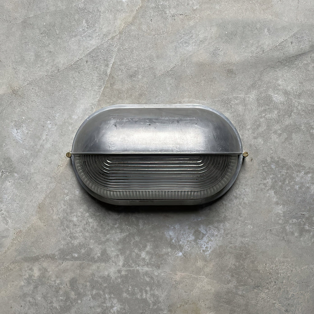 Outdoor Industrial Wall Light with Oval Bulkhead Design and Ribbed Glass Diffuser - Image 44