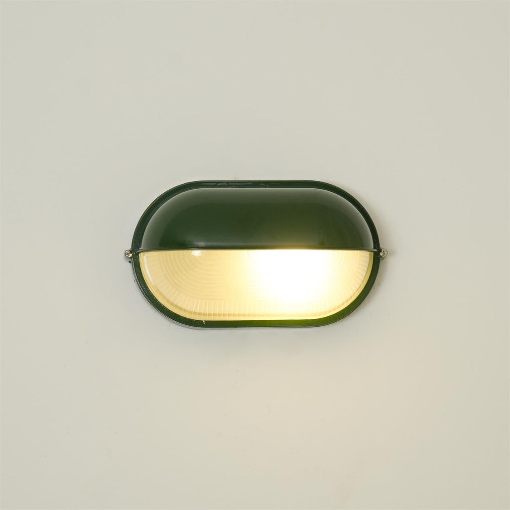 Outdoor Industrial Wall Light with Oval Bulkhead Design and Ribbed Glass Diffuser - Image 50