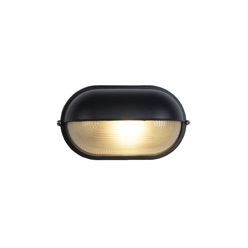 Outdoor Industrial Wall Light with Oval Bulkhead Design and Ribbed Glass Diffuser - Image 55