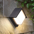 Outdoor Wall Sconce with Motion Sensor and Modern Geometric Design - Image 1