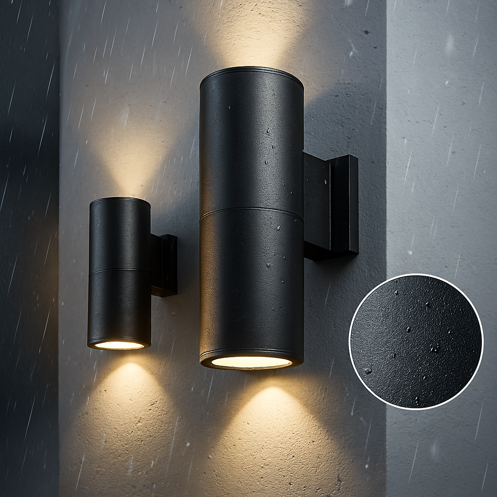 Outdoor Wall Sconce with Up and Down LED Lighting and Die-Cast Aluminum Housing - Image 1