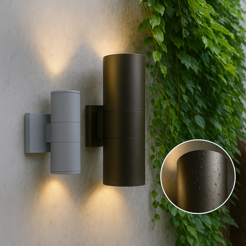Outdoor Wall Sconce with Up and Down LED Lighting and Die-Cast Aluminum Housing - Image 2
