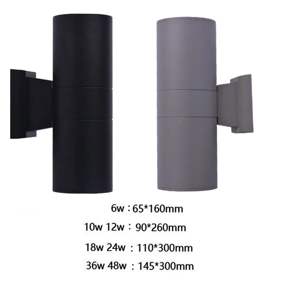 Outdoor Wall Sconce with Up and Down LED Lighting and Die-Cast Aluminum Housing - Image 7