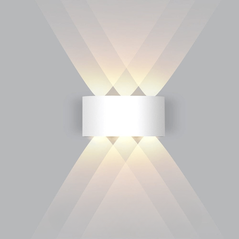 Outdoor Wall Sconce with Up and Down LED Lighting Curved Modern Design Waterproof Exterior - Image 10