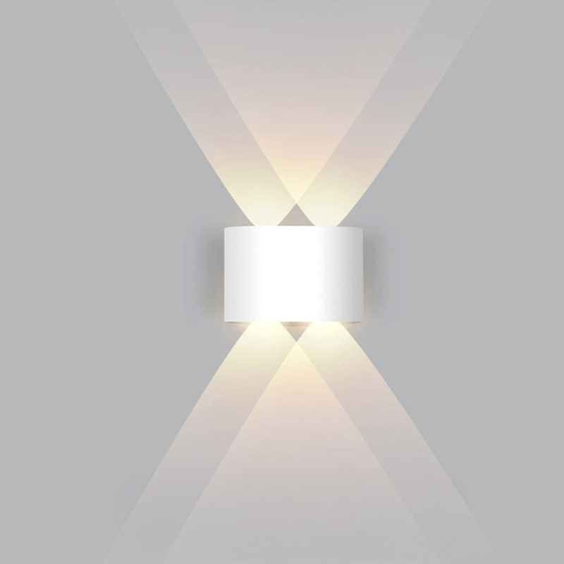 Outdoor Wall Sconce with Up and Down LED Lighting Curved Modern Design Waterproof Exterior - Image 11