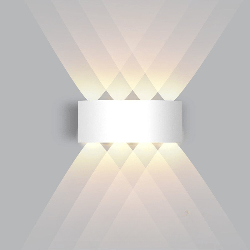 Outdoor Wall Sconce with Up and Down LED Lighting Curved Modern Design Waterproof Exterior - Image 12