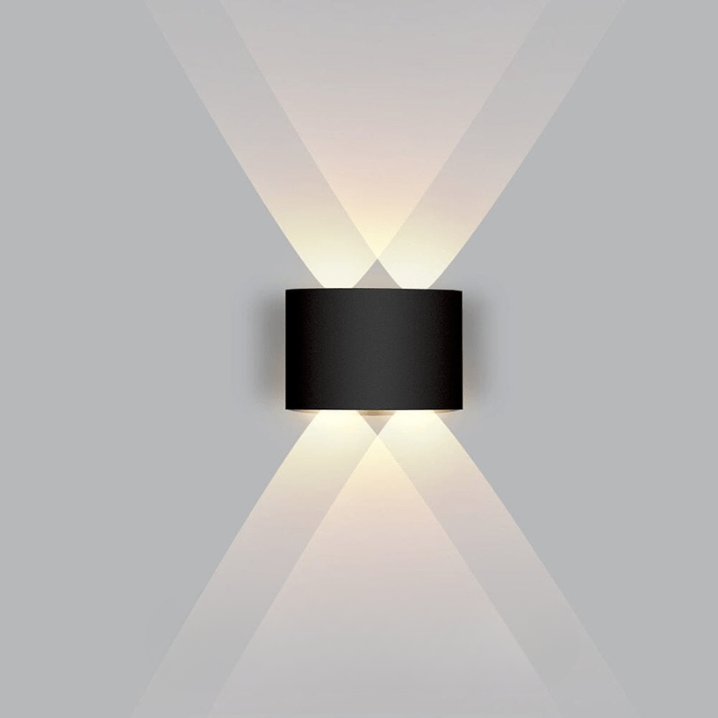 Outdoor Wall Sconce with Up and Down LED Lighting Curved Modern Design Waterproof Exterior - Image 14