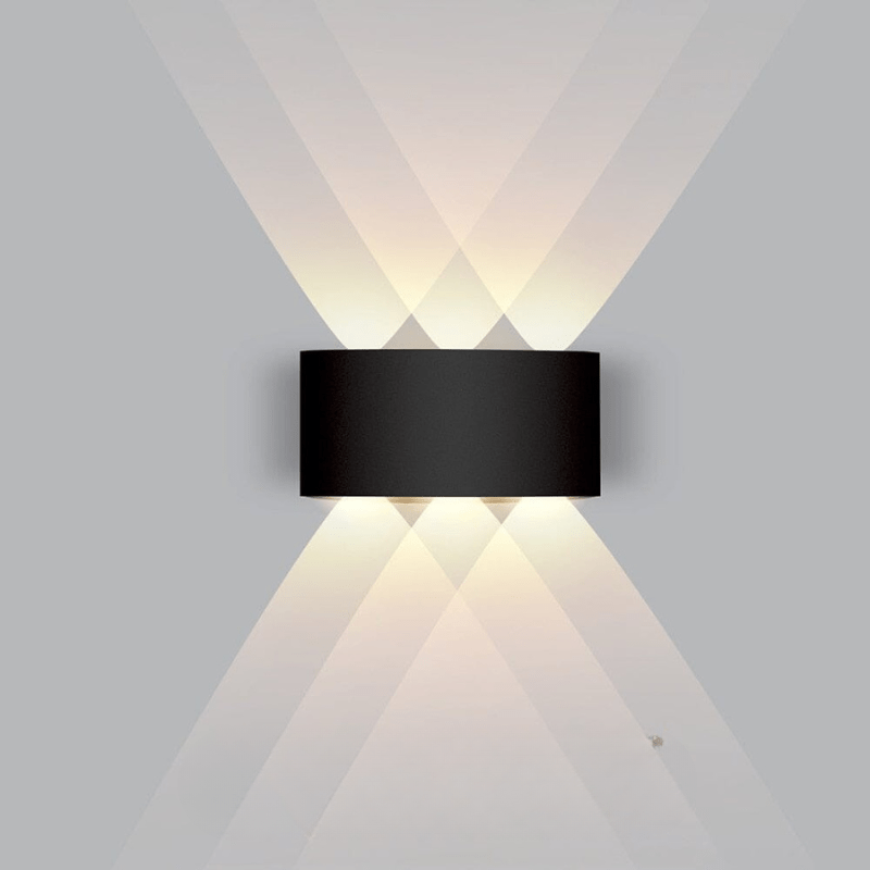 Outdoor Wall Sconce with Up and Down LED Lighting Curved Modern Design Waterproof Exterior - Image 15