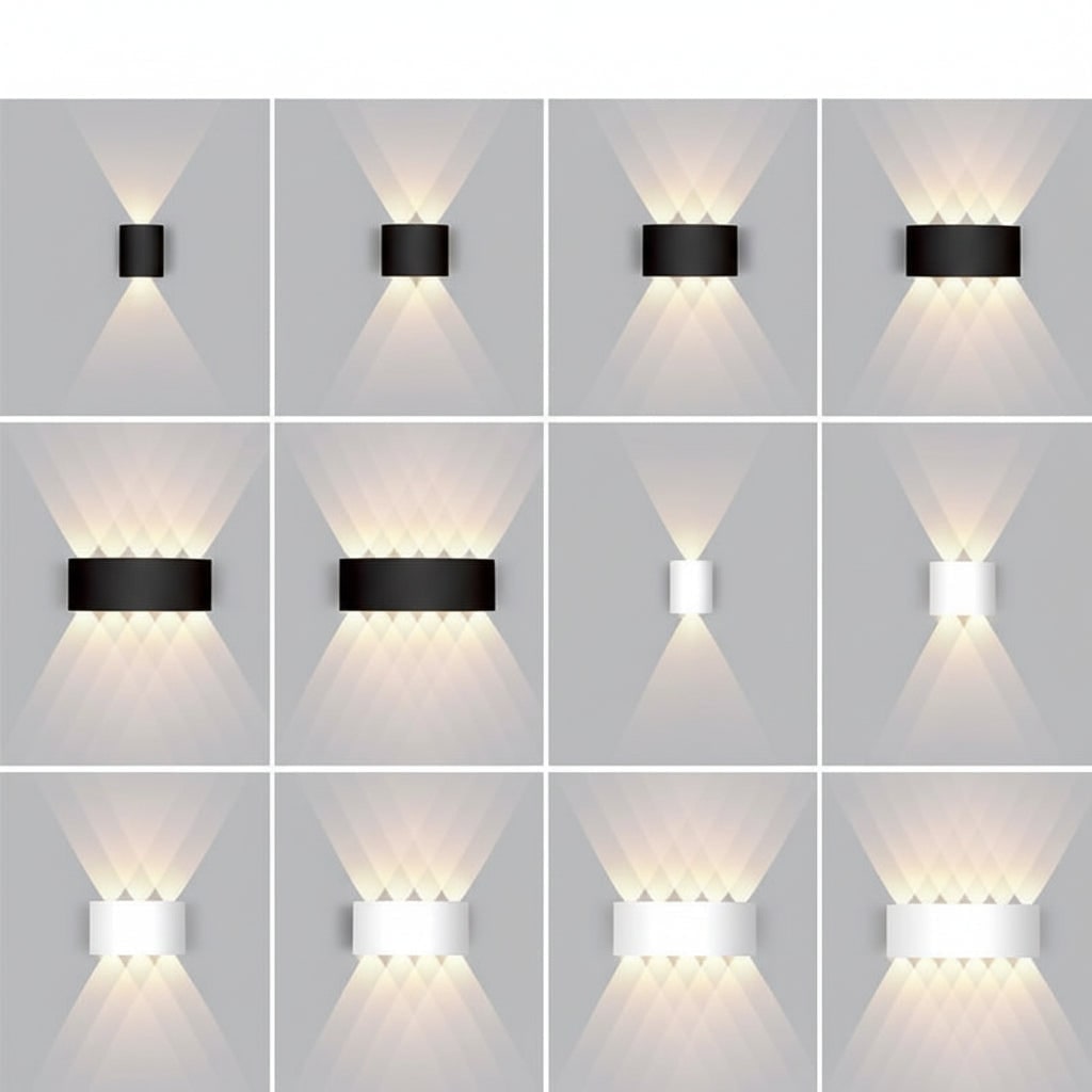 Outdoor Wall Sconce with Up and Down LED Lighting Curved Modern Design Waterproof Exterior - Image 2