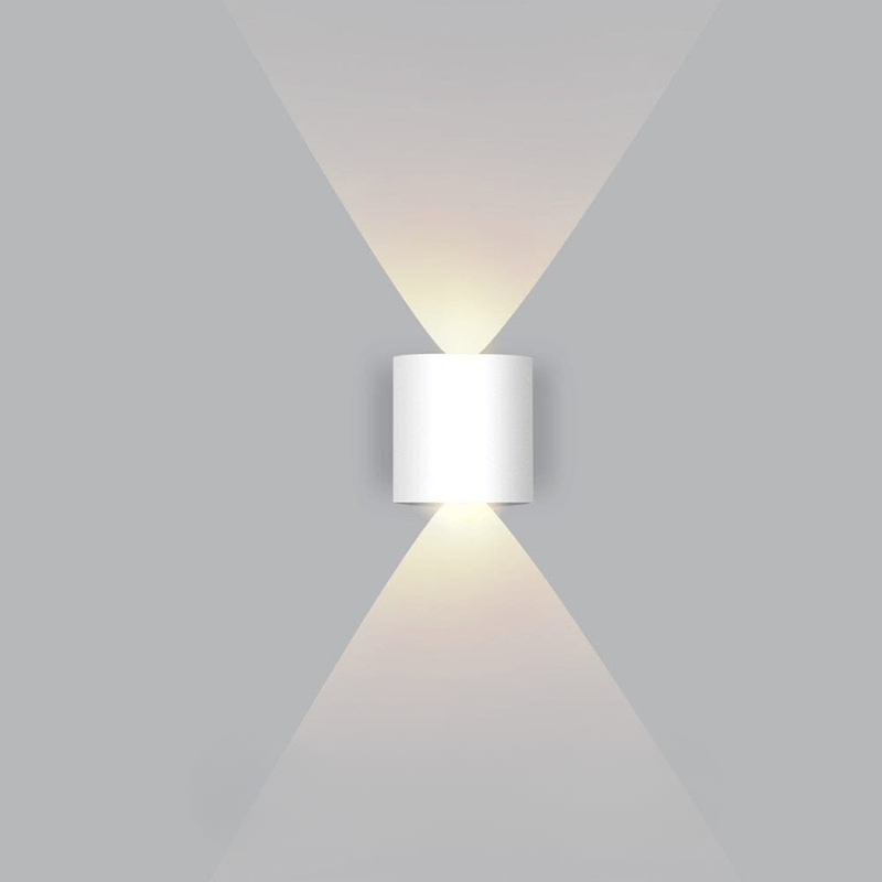 Outdoor Wall Sconce with Up and Down LED Lighting Curved Modern Design Waterproof Exterior - Image 8