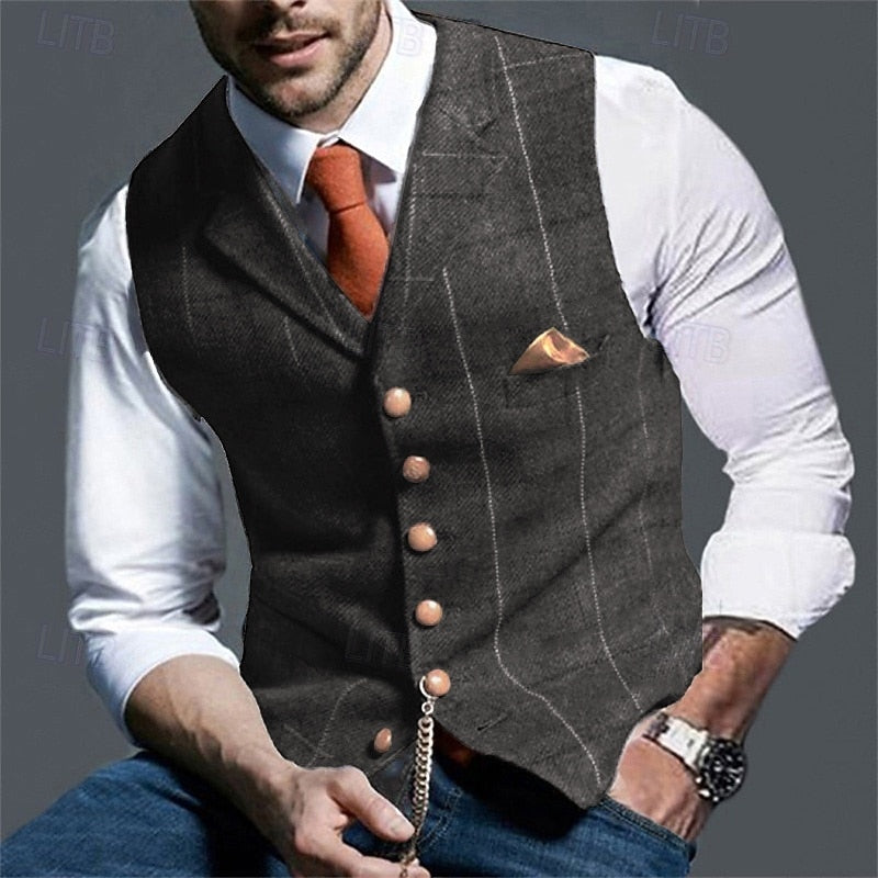 Men's Herringbone Waistcoat