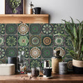 Peel and Stick Tile Stickers with Mandala Patterns and Geometric Designs Pack of 24 - Image 3