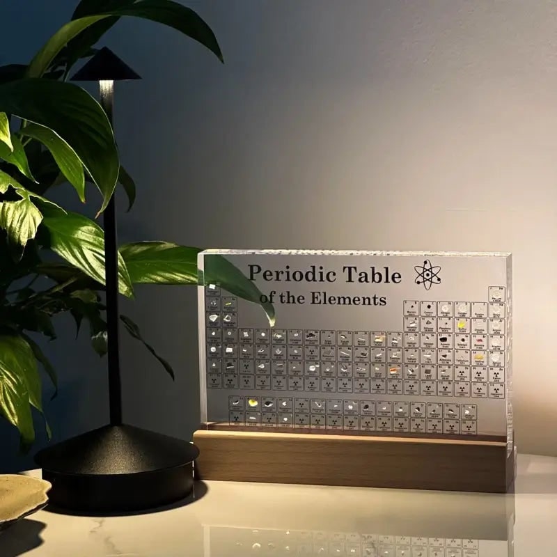 Periodic Table with Real Elements and LED Acrylic Display for Chemistry Education - Image 10