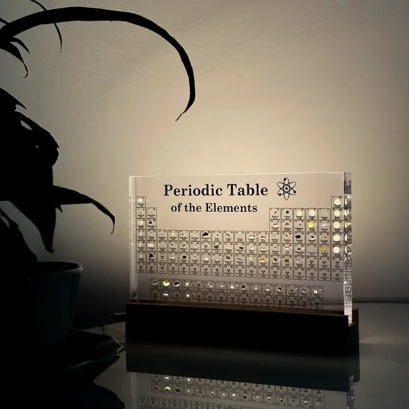 Periodic Table with Real Elements and LED Acrylic Display for Chemistry Education - Image 6