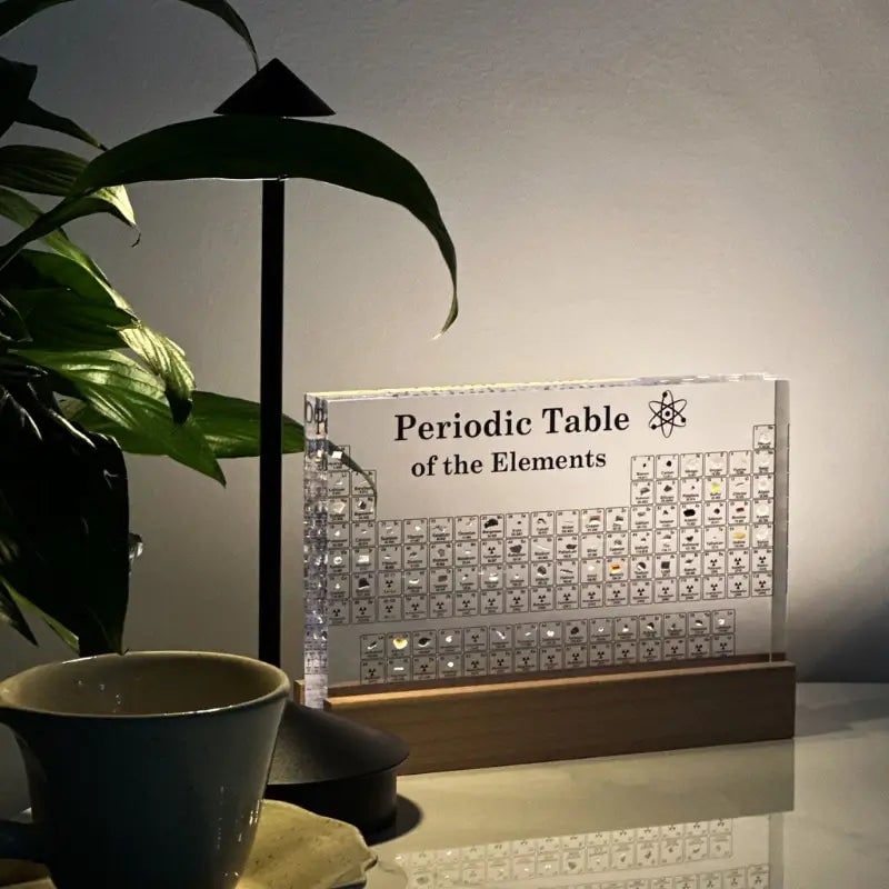 Periodic Table with Real Elements and LED Acrylic Display for Chemistry Education - Image 8