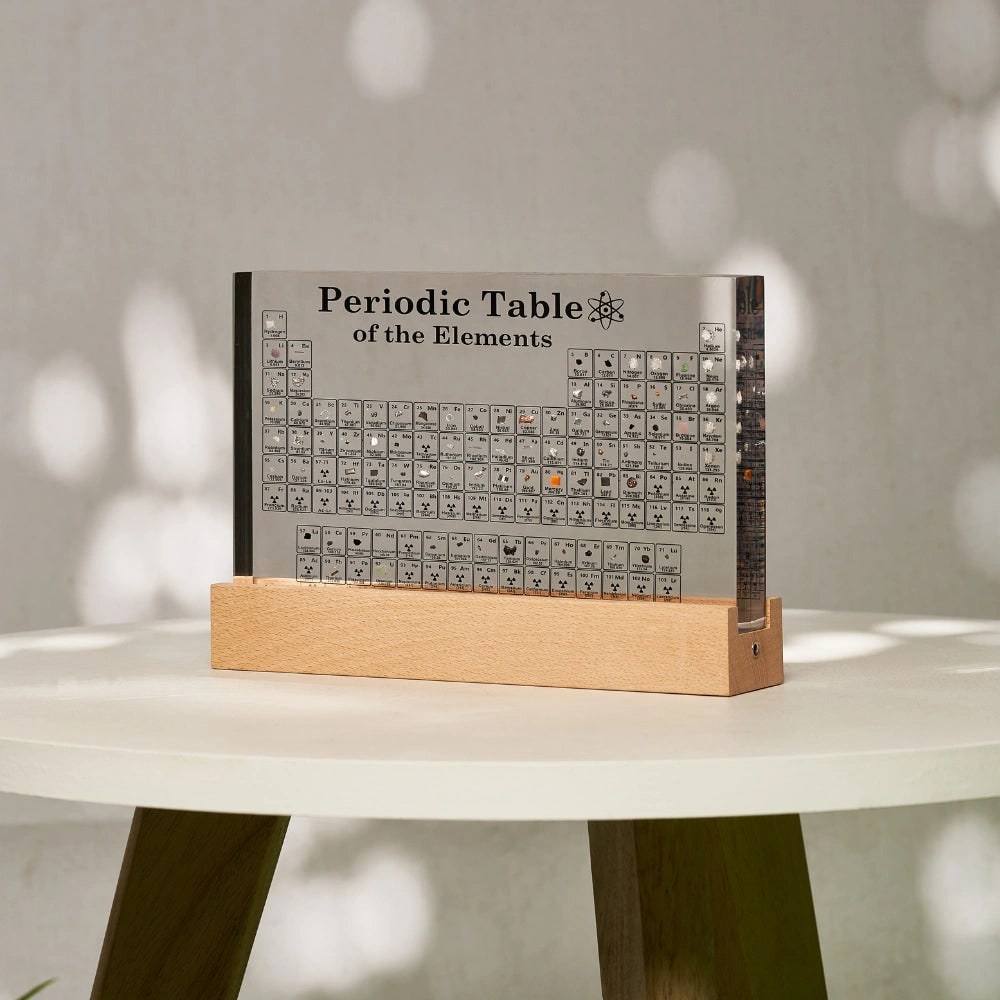 Periodic Table with Real Elements and LED Acrylic Display for Chemistry Education - Image 9