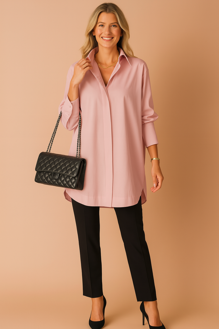 Aurelle | Elegant Women's Oversized Collared Blouse