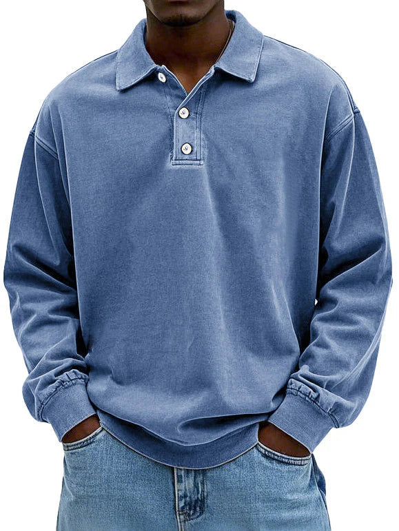 Men's Classic Long-Sleeve Polo Shirt
