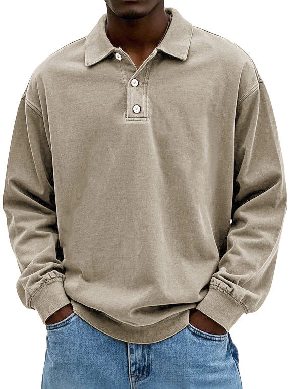 Men's Classic Long-Sleeve Polo Shirt