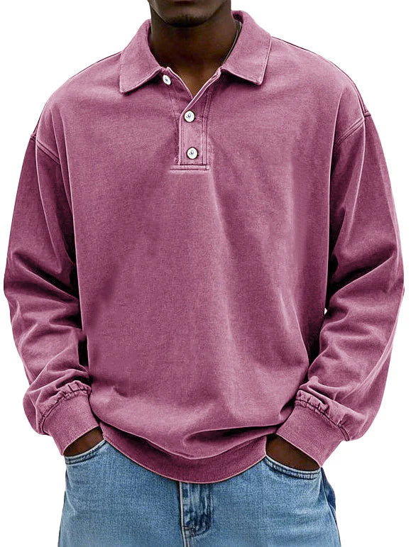 Men's Classic Long-Sleeve Polo Shirt
