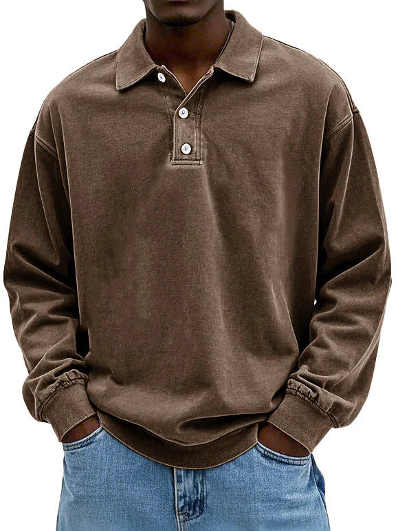 Men's Classic Long-Sleeve Polo Shirt