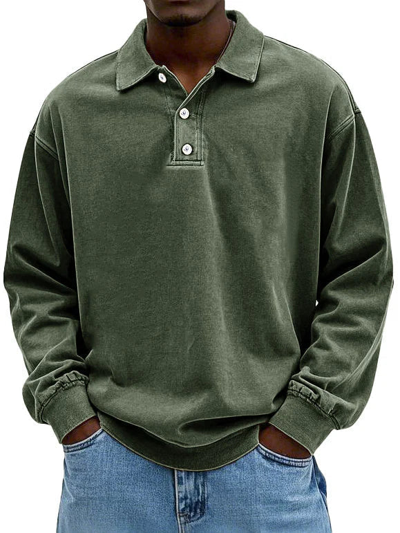 Men's Classic Long-Sleeve Polo Shirt