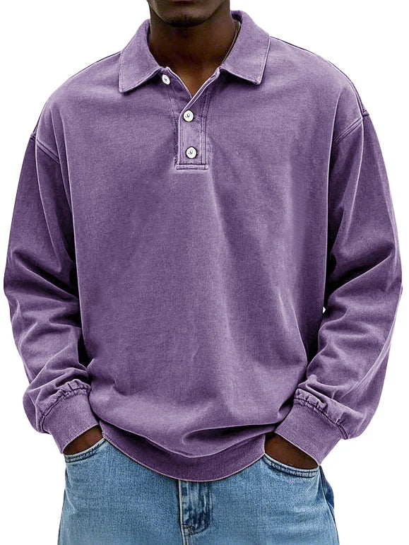 Men's Classic Long-Sleeve Polo Shirt