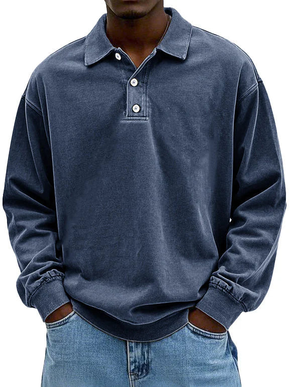 Men's Classic Long-Sleeve Polo Shirt