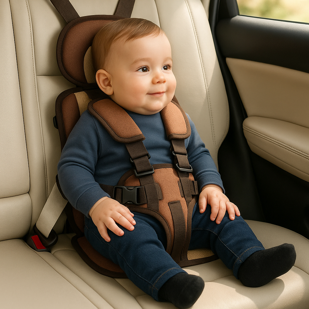 Portable Car Seat with Five-Point Harness Adjustable Travel Booster for Kids - Image 7