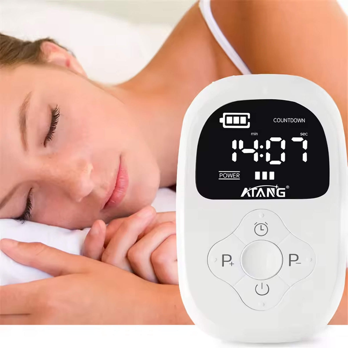 Portable Cranial Electrotherapy Stimulator with Earlobe Clips and LED Display - Image 10