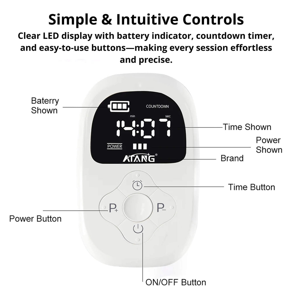 Portable Cranial Electrotherapy Stimulator with Earlobe Clips and LED Display - Image 5
