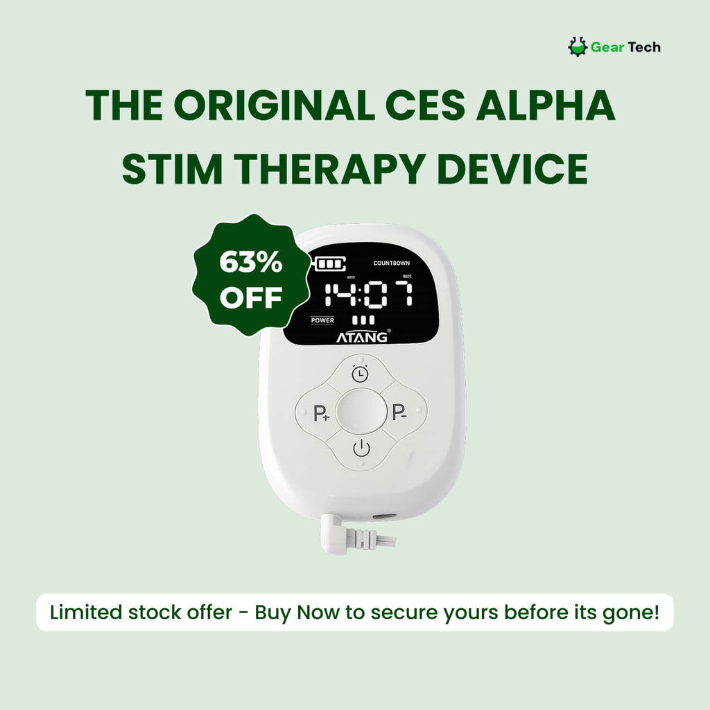 Portable Cranial Electrotherapy Stimulator with Earlobe Clips and LED Display - Image 8