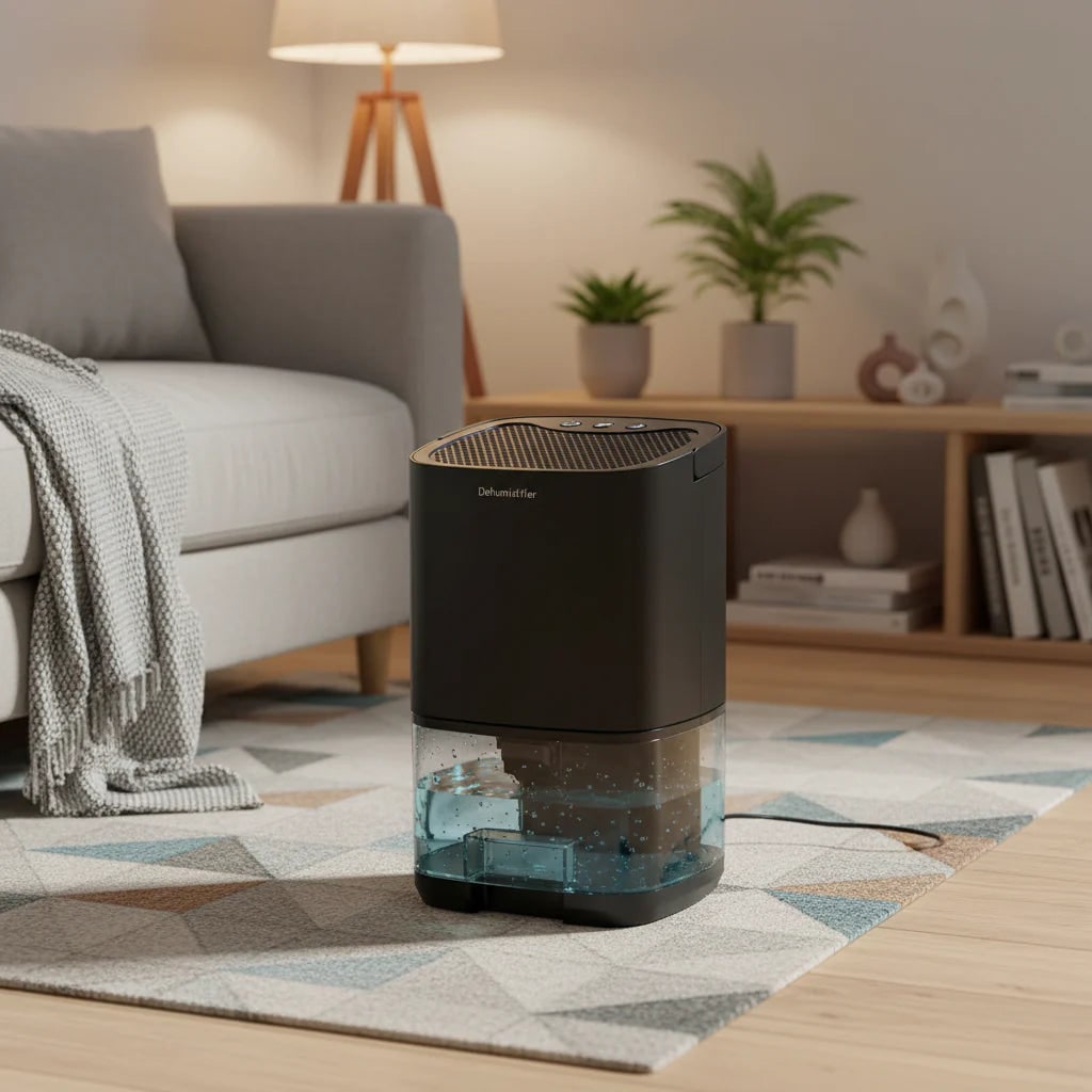 Portable Dehumidifier with Quiet Operation and Transparent Water Tank for Bedrooms - Image 3