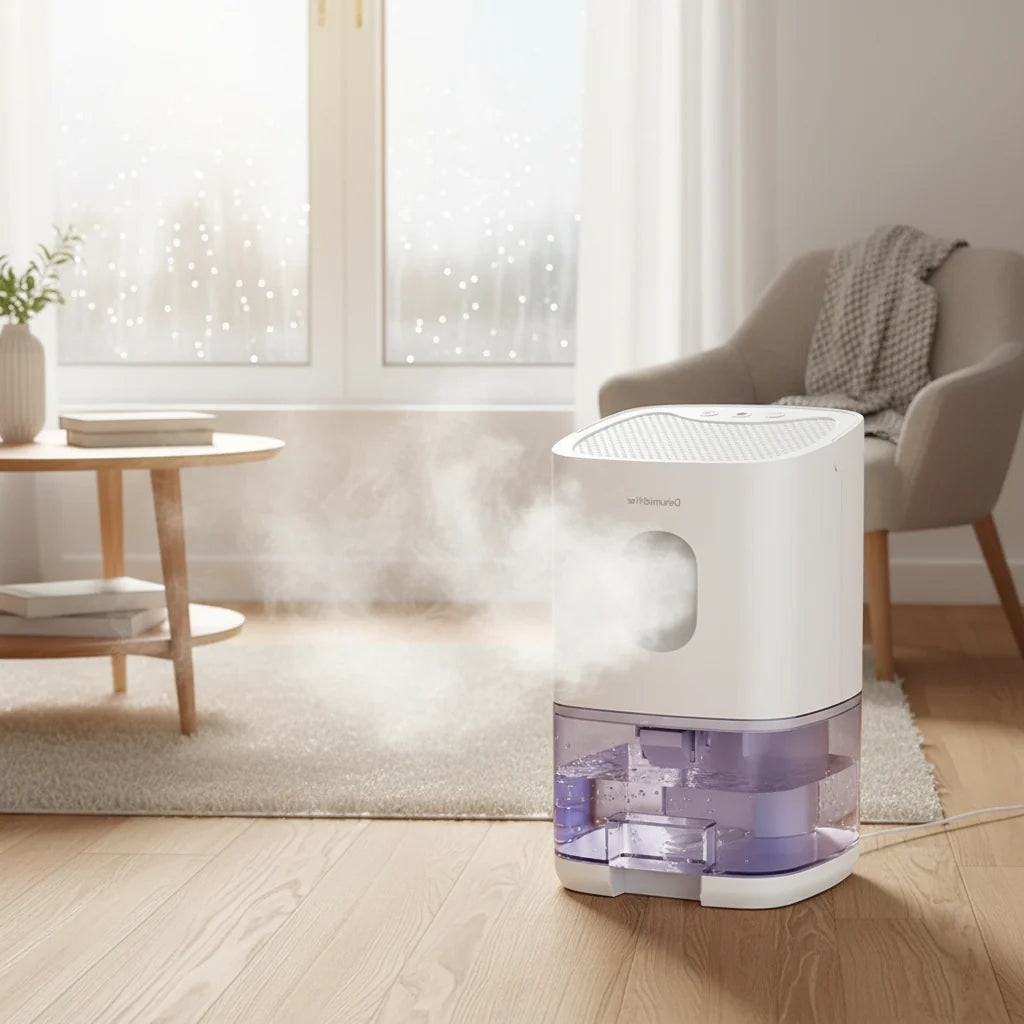 Portable Dehumidifier with Quiet Operation and Transparent Water Tank for Bedrooms - Image 4