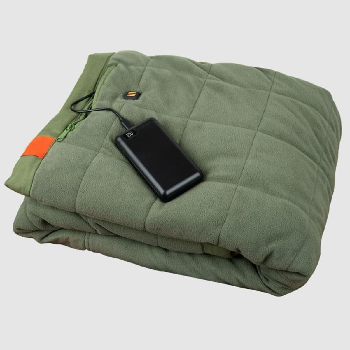 Portable Heated Blanket with USB Power Bank Three Heat Zones and Quilted Fleece - Image 2