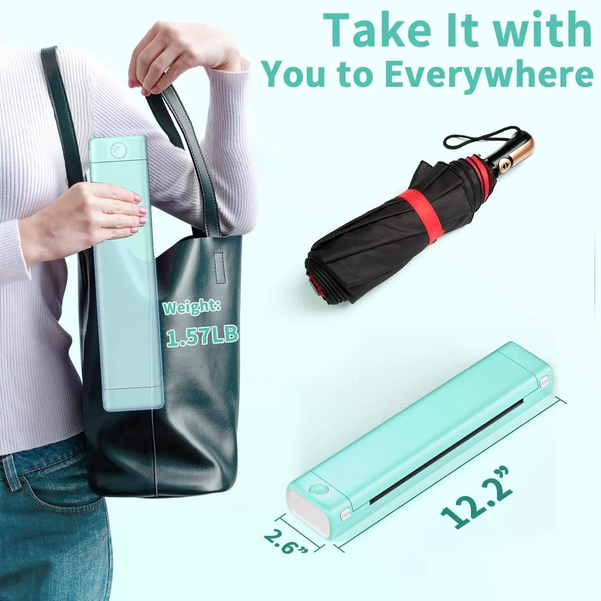 Portable Thermal Printer with Wireless Bluetooth and USB Compact A4 Design for Mobile Printing - Image 9
