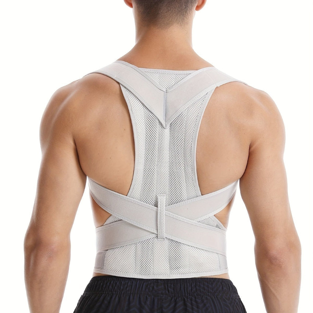 Posture Corrector Back Brace with Lumbar Support and Adjustable Mesh Straps - Image 3