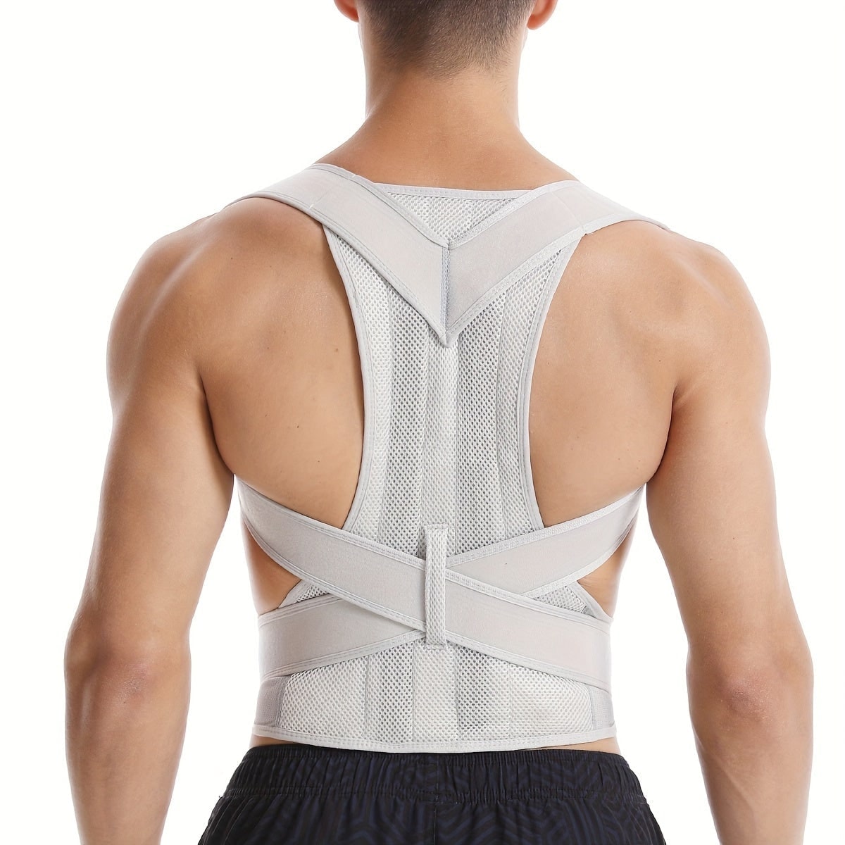 Posture Corrector Back Brace with Lumbar Support and Adjustable Mesh Straps - Image 3