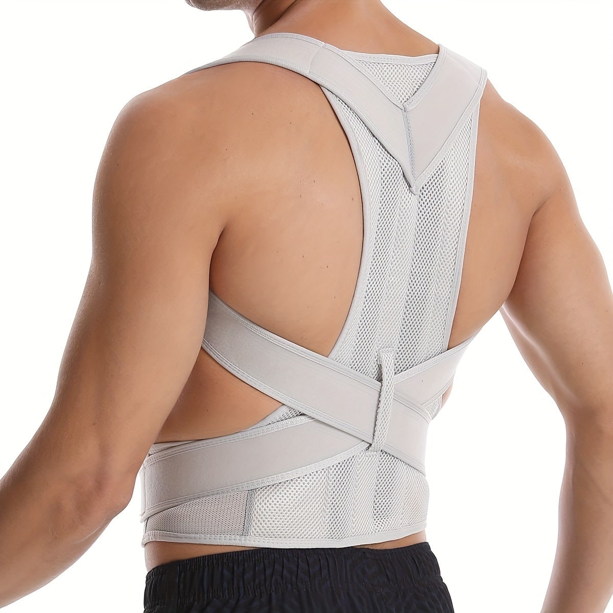 Posture Corrector Back Brace with Lumbar Support and Adjustable Mesh Straps - Image 4